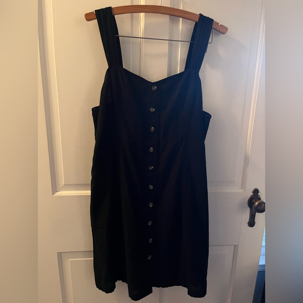 American Eagle Black Button-Down Dress